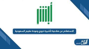 الاستعلام عن صلاحية تأشيرة خروج وعودة مقيم في السعودية